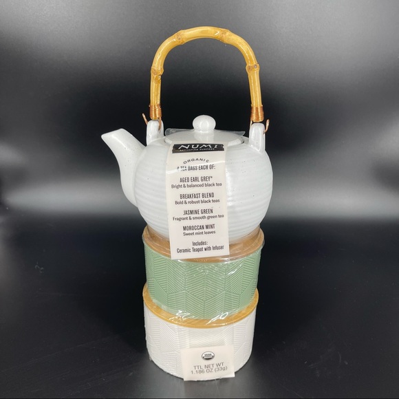 Numi Tea Kitchen New Numi Ceramic Teapot Gift Set With 4 Tea